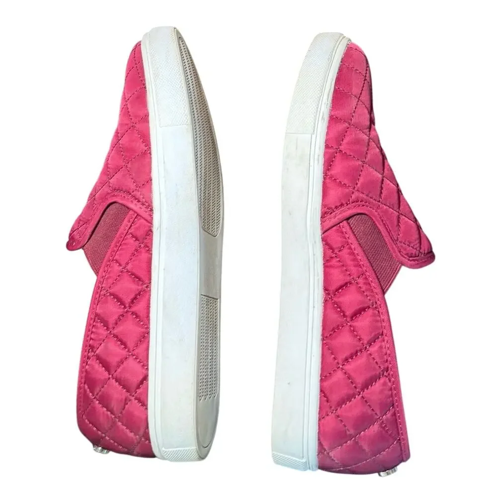 Steve Madden Ecentrcq Quilted Slip-On Sneakers Burgundy Size 6.5